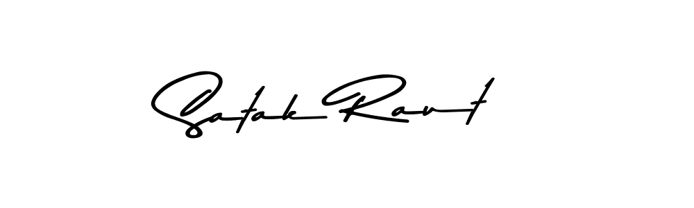Create a beautiful signature design for name Satak Raut. With this signature (Asem Kandis PERSONAL USE) fonts, you can make a handwritten signature for free. Satak Raut signature style 9 images and pictures png