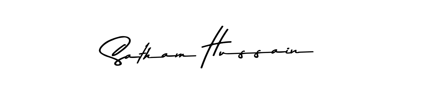 It looks lik you need a new signature style for name Satham Hussain. Design unique handwritten (Asem Kandis PERSONAL USE) signature with our free signature maker in just a few clicks. Satham Hussain signature style 9 images and pictures png