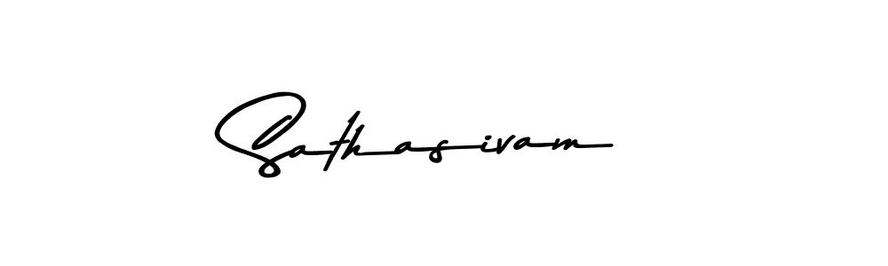 How to make Sathasivam name signature. Use Asem Kandis PERSONAL USE style for creating short signs online. This is the latest handwritten sign. Sathasivam signature style 9 images and pictures png