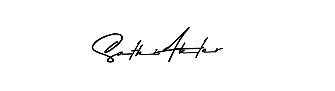 Make a beautiful signature design for name Sathi Akter. Use this online signature maker to create a handwritten signature for free. Sathi Akter signature style 9 images and pictures png