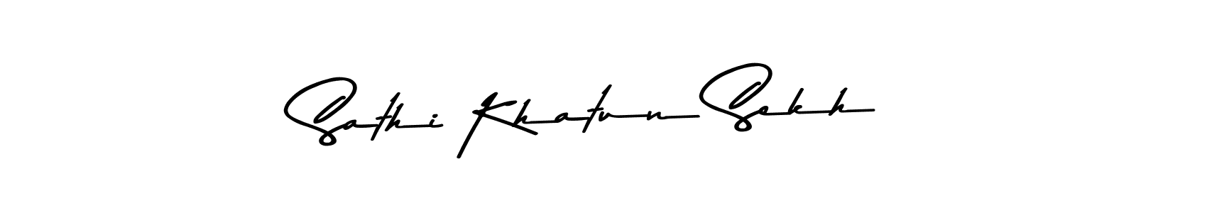 Sathi Khatun Sekh stylish signature style. Best Handwritten Sign (Asem Kandis PERSONAL USE) for my name. Handwritten Signature Collection Ideas for my name Sathi Khatun Sekh. Sathi Khatun Sekh signature style 9 images and pictures png