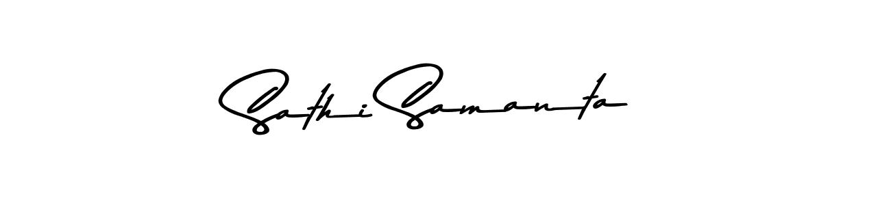 Sathi Samanta stylish signature style. Best Handwritten Sign (Asem Kandis PERSONAL USE) for my name. Handwritten Signature Collection Ideas for my name Sathi Samanta. Sathi Samanta signature style 9 images and pictures png