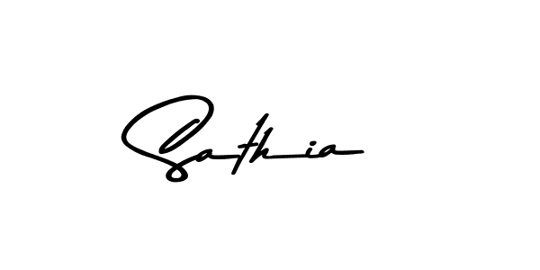 Use a signature maker to create a handwritten signature online. With this signature software, you can design (Asem Kandis PERSONAL USE) your own signature for name Sathia. Sathia signature style 9 images and pictures png