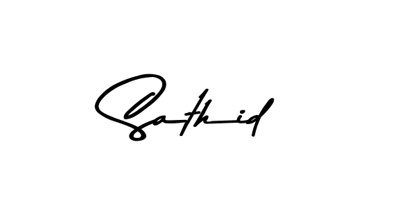 How to make Sathid name signature. Use Asem Kandis PERSONAL USE style for creating short signs online. This is the latest handwritten sign. Sathid signature style 9 images and pictures png