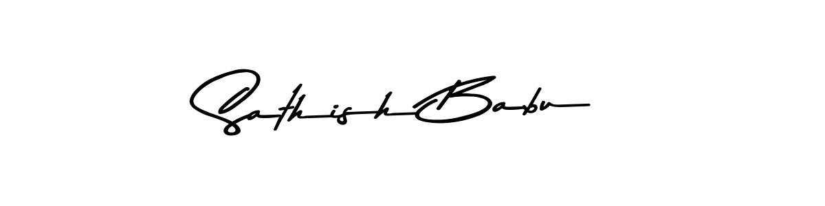 Use a signature maker to create a handwritten signature online. With this signature software, you can design (Asem Kandis PERSONAL USE) your own signature for name Sathish Babu. Sathish Babu signature style 9 images and pictures png