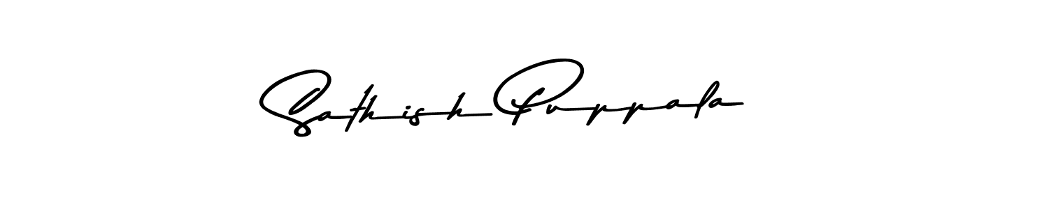 You should practise on your own different ways (Asem Kandis PERSONAL USE) to write your name (Sathish Puppala) in signature. don't let someone else do it for you. Sathish Puppala signature style 9 images and pictures png