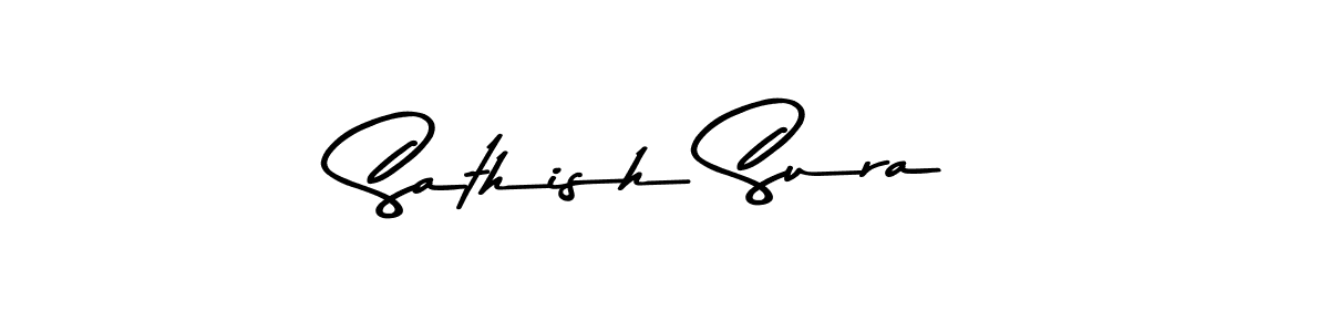 The best way (Asem Kandis PERSONAL USE) to make a short signature is to pick only two or three words in your name. The name Sathish Sura include a total of six letters. For converting this name. Sathish Sura signature style 9 images and pictures png