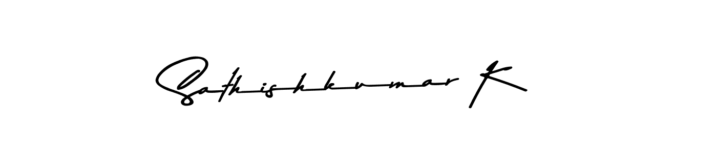 Sathishkumar K stylish signature style. Best Handwritten Sign (Asem Kandis PERSONAL USE) for my name. Handwritten Signature Collection Ideas for my name Sathishkumar K. Sathishkumar K signature style 9 images and pictures png