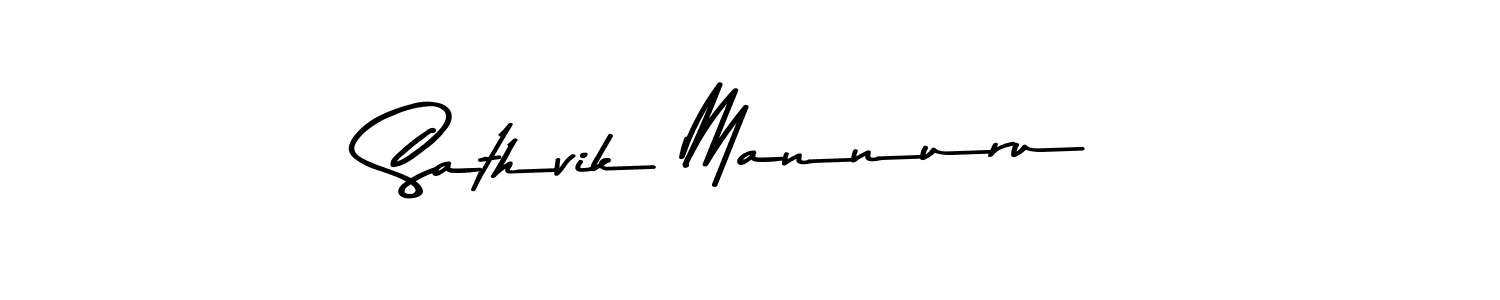 Similarly Asem Kandis PERSONAL USE is the best handwritten signature design. Signature creator online .You can use it as an online autograph creator for name Sathvik Mannuru. Sathvik Mannuru signature style 9 images and pictures png