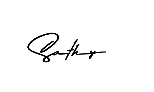 Sathy stylish signature style. Best Handwritten Sign (Asem Kandis PERSONAL USE) for my name. Handwritten Signature Collection Ideas for my name Sathy. Sathy signature style 9 images and pictures png