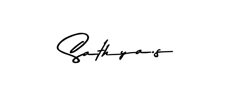 Design your own signature with our free online signature maker. With this signature software, you can create a handwritten (Asem Kandis PERSONAL USE) signature for name Sathya.s. Sathya.s signature style 9 images and pictures png