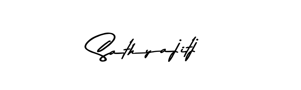 Design your own signature with our free online signature maker. With this signature software, you can create a handwritten (Asem Kandis PERSONAL USE) signature for name Sathyajitj. Sathyajitj signature style 9 images and pictures png