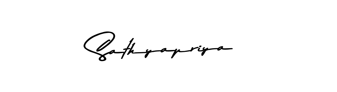 Design your own signature with our free online signature maker. With this signature software, you can create a handwritten (Asem Kandis PERSONAL USE) signature for name Sathyapriya. Sathyapriya signature style 9 images and pictures png