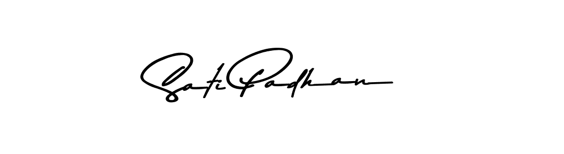The best way (Asem Kandis PERSONAL USE) to make a short signature is to pick only two or three words in your name. The name Sati Padhan include a total of six letters. For converting this name. Sati Padhan signature style 9 images and pictures png
