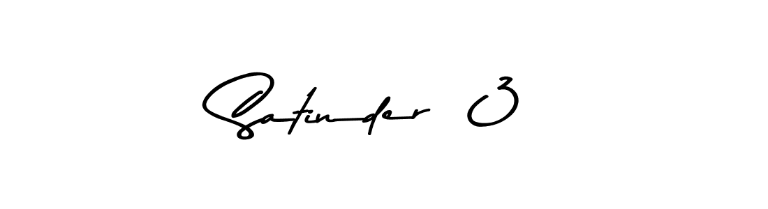 Create a beautiful signature design for name Satinder <3. With this signature (Asem Kandis PERSONAL USE) fonts, you can make a handwritten signature for free. Satinder <3 signature style 9 images and pictures png