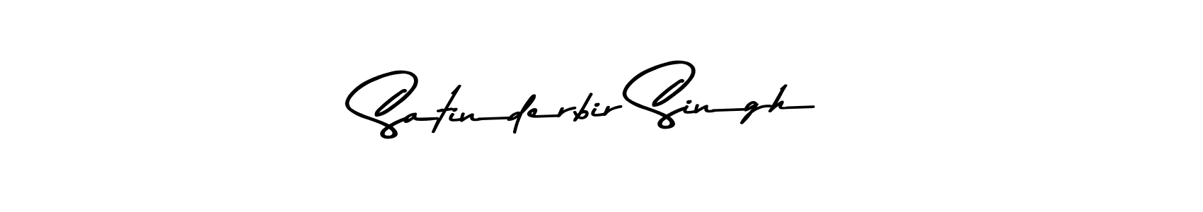 Create a beautiful signature design for name Satinderbir Singh. With this signature (Asem Kandis PERSONAL USE) fonts, you can make a handwritten signature for free. Satinderbir Singh signature style 9 images and pictures png
