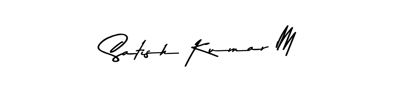 Also You can easily find your signature by using the search form. We will create Satish Kumar M name handwritten signature images for you free of cost using Asem Kandis PERSONAL USE sign style. Satish Kumar M signature style 9 images and pictures png