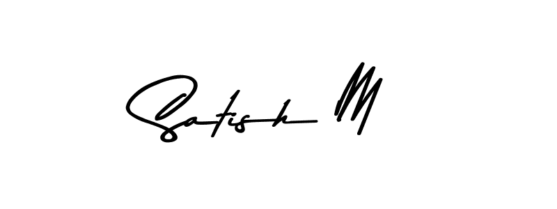 Satish M stylish signature style. Best Handwritten Sign (Asem Kandis PERSONAL USE) for my name. Handwritten Signature Collection Ideas for my name Satish M. Satish M signature style 9 images and pictures png