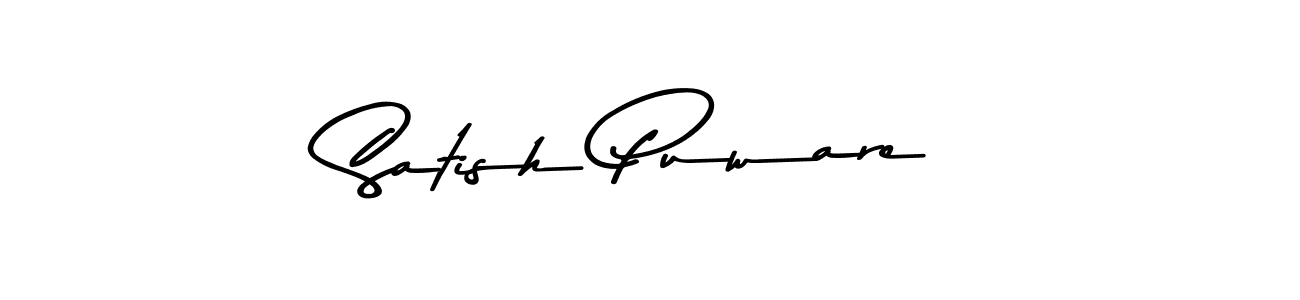 Design your own signature with our free online signature maker. With this signature software, you can create a handwritten (Asem Kandis PERSONAL USE) signature for name Satish Puware. Satish Puware signature style 9 images and pictures png