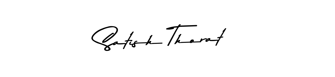 The best way (Asem Kandis PERSONAL USE) to make a short signature is to pick only two or three words in your name. The name Satish Thorat include a total of six letters. For converting this name. Satish Thorat signature style 9 images and pictures png