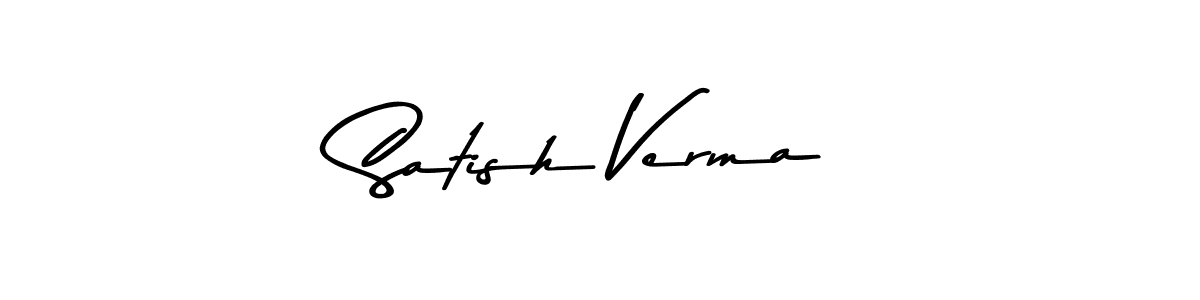 This is the best signature style for the Satish Verma name. Also you like these signature font (Asem Kandis PERSONAL USE). Mix name signature. Satish Verma signature style 9 images and pictures png