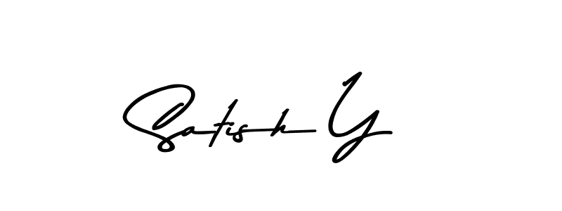 Use a signature maker to create a handwritten signature online. With this signature software, you can design (Asem Kandis PERSONAL USE) your own signature for name Satish Y. Satish Y signature style 9 images and pictures png