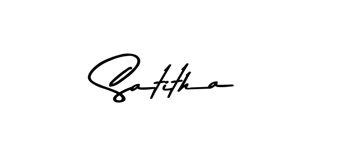 How to make Satitha signature? Asem Kandis PERSONAL USE is a professional autograph style. Create handwritten signature for Satitha name. Satitha signature style 9 images and pictures png