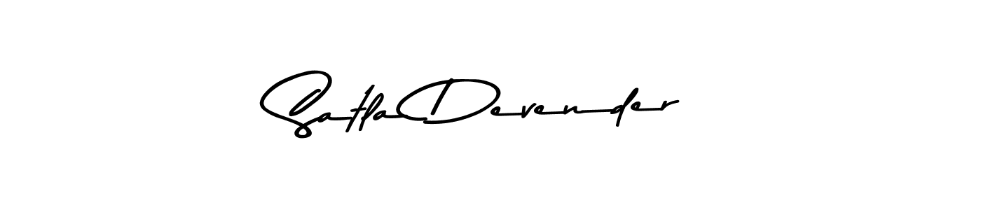 Use a signature maker to create a handwritten signature online. With this signature software, you can design (Asem Kandis PERSONAL USE) your own signature for name Satla Devender. Satla Devender signature style 9 images and pictures png