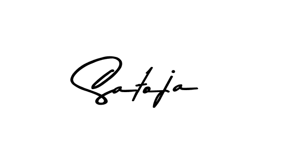 Design your own signature with our free online signature maker. With this signature software, you can create a handwritten (Asem Kandis PERSONAL USE) signature for name Satoja. Satoja signature style 9 images and pictures png