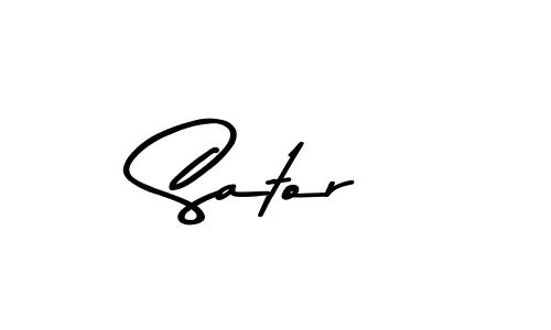 Use a signature maker to create a handwritten signature online. With this signature software, you can design (Asem Kandis PERSONAL USE) your own signature for name Sator. Sator signature style 9 images and pictures png