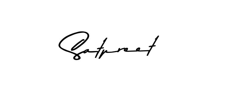 Create a beautiful signature design for name Satpreet. With this signature (Asem Kandis PERSONAL USE) fonts, you can make a handwritten signature for free. Satpreet signature style 9 images and pictures png