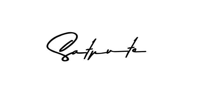 Create a beautiful signature design for name Satpute. With this signature (Asem Kandis PERSONAL USE) fonts, you can make a handwritten signature for free. Satpute signature style 9 images and pictures png