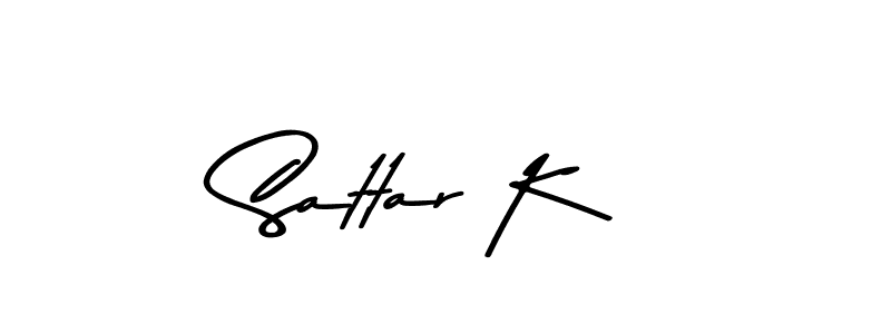 Design your own signature with our free online signature maker. With this signature software, you can create a handwritten (Asem Kandis PERSONAL USE) signature for name Sattar K. Sattar K signature style 9 images and pictures png