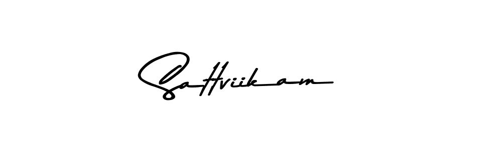 Design your own signature with our free online signature maker. With this signature software, you can create a handwritten (Asem Kandis PERSONAL USE) signature for name Sattviikam. Sattviikam signature style 9 images and pictures png
