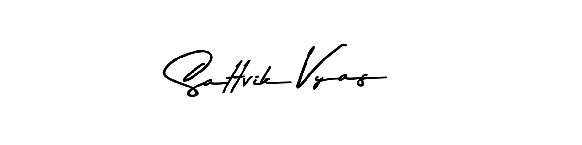 Sattvik Vyas stylish signature style. Best Handwritten Sign (Asem Kandis PERSONAL USE) for my name. Handwritten Signature Collection Ideas for my name Sattvik Vyas. Sattvik Vyas signature style 9 images and pictures png