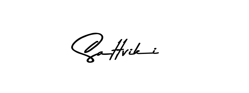 Design your own signature with our free online signature maker. With this signature software, you can create a handwritten (Asem Kandis PERSONAL USE) signature for name Sattviki. Sattviki signature style 9 images and pictures png