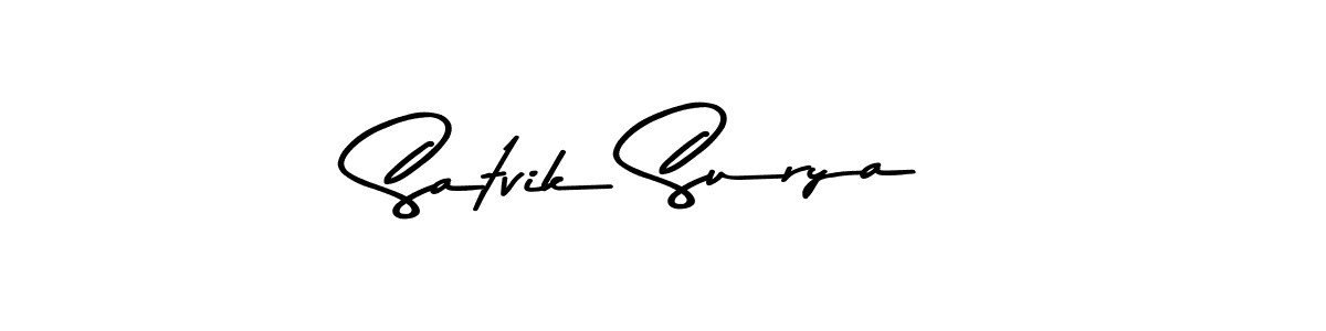 Satvik Surya stylish signature style. Best Handwritten Sign (Asem Kandis PERSONAL USE) for my name. Handwritten Signature Collection Ideas for my name Satvik Surya. Satvik Surya signature style 9 images and pictures png