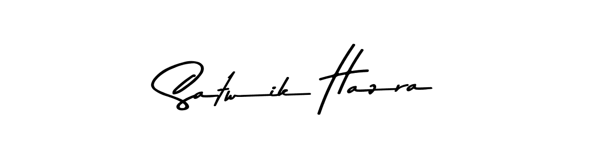 Create a beautiful signature design for name Satwik Hazra. With this signature (Asem Kandis PERSONAL USE) fonts, you can make a handwritten signature for free. Satwik Hazra signature style 9 images and pictures png