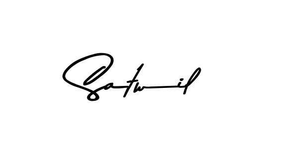 Make a beautiful signature design for name Satwil. With this signature (Asem Kandis PERSONAL USE) style, you can create a handwritten signature for free. Satwil signature style 9 images and pictures png