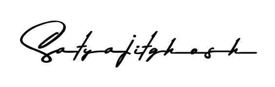 A stylish, flowing autograph style designed for name Satyajitghosh using Asem Kandis PERSONAL USE typography. Perfect for digital creative projects. Satyajitghosh signature style 9 images and pictures png