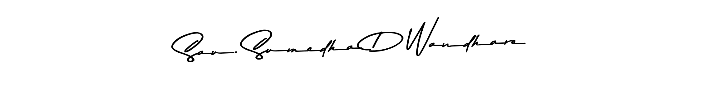 Use a signature maker to create a handwritten signature online. With this signature software, you can design (Asem Kandis PERSONAL USE) your own signature for name Sau. Sumedha D Wandhare. Sau. Sumedha D Wandhare signature style 9 images and pictures png