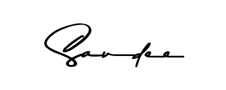 A modern signature idea for name Saudee using Asem Kandis PERSONAL USE font. Clean strokes and elegant curves make it stand out instantly. Saudee signature style 9 images and pictures png
