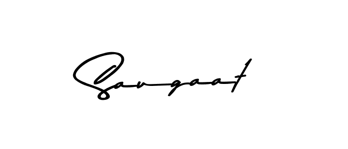 Use a signature maker to create a handwritten signature online. With this signature software, you can design (Asem Kandis PERSONAL USE) your own signature for name Saugaat. Saugaat signature style 9 images and pictures png