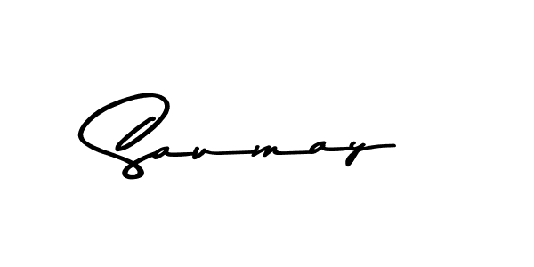 Make a beautiful signature design for name Saumay. With this signature (Asem Kandis PERSONAL USE) style, you can create a handwritten signature for free. Saumay signature style 9 images and pictures png