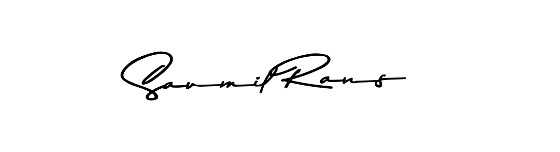 Saumil Rans stylish signature style. Best Handwritten Sign (Asem Kandis PERSONAL USE) for my name. Handwritten Signature Collection Ideas for my name Saumil Rans. Saumil Rans signature style 9 images and pictures png