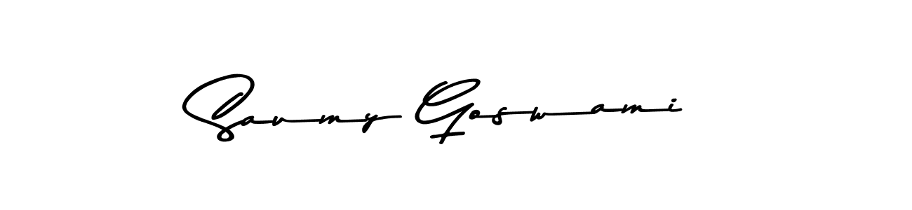 Use a signature maker to create a handwritten signature online. With this signature software, you can design (Asem Kandis PERSONAL USE) your own signature for name Saumy Goswami. Saumy Goswami signature style 9 images and pictures png