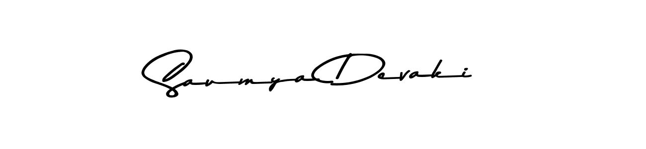 Design your own signature with our free online signature maker. With this signature software, you can create a handwritten (Asem Kandis PERSONAL USE) signature for name Saumya Devaki. Saumya Devaki signature style 9 images and pictures png