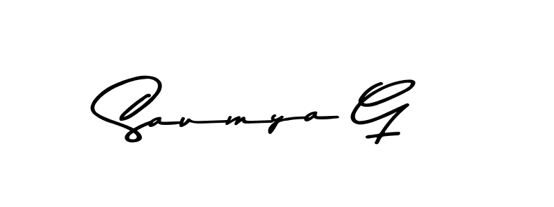 Saumya G stylish signature style. Best Handwritten Sign (Asem Kandis PERSONAL USE) for my name. Handwritten Signature Collection Ideas for my name Saumya G. Saumya G signature style 9 images and pictures png