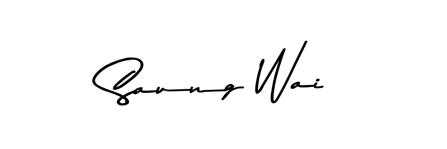 Create a beautiful signature design for name Saung Wai. With this signature (Asem Kandis PERSONAL USE) fonts, you can make a handwritten signature for free. Saung Wai signature style 9 images and pictures png