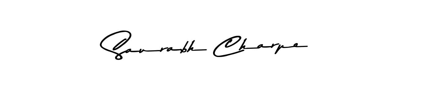 The best way (Asem Kandis PERSONAL USE) to make a short signature is to pick only two or three words in your name. The name Saurabh Charpe include a total of six letters. For converting this name. Saurabh Charpe signature style 9 images and pictures png